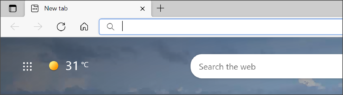The Microsoft Edge address bar